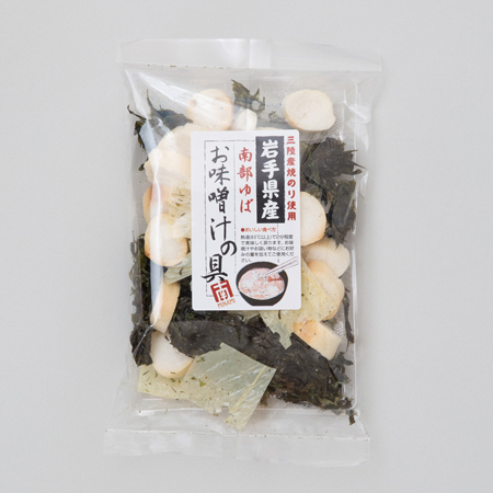 お味噌汁の具　ゆばと焼き岩のり