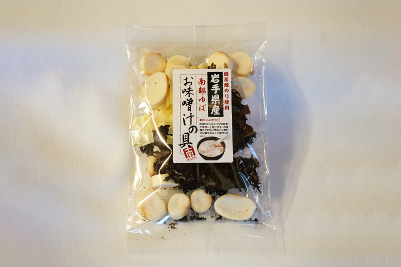 お味噌汁の具　ゆばと焼き岩のり